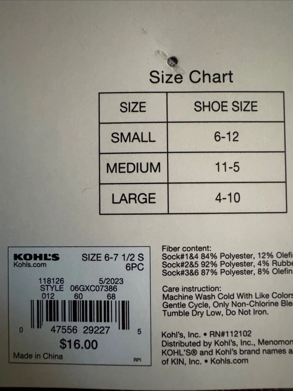 6 pair Girl’s SO Ankle Socks NWT
